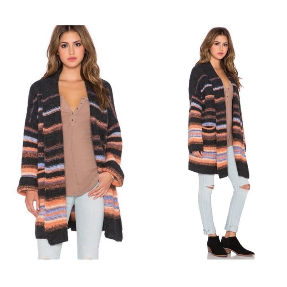 Free People Alpaca Striped Oversized Cardigan - Picture 5 of 16